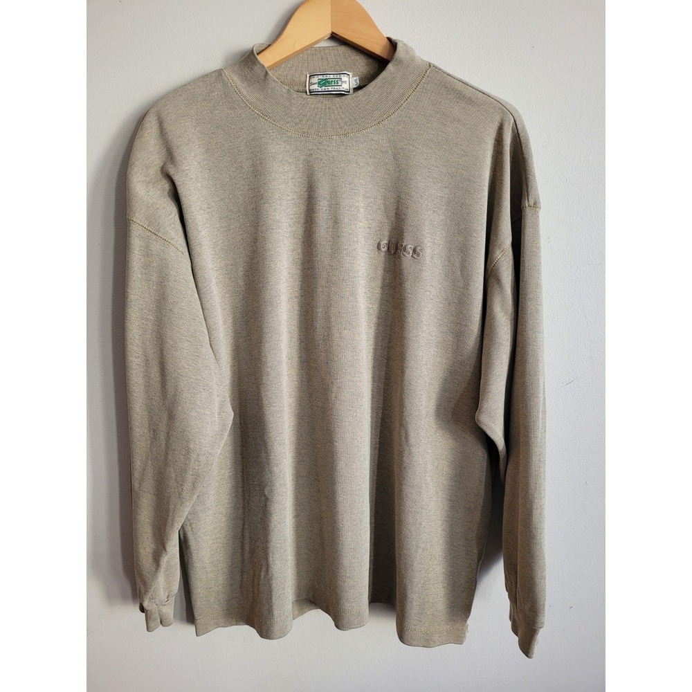 Guess Long‎ Sleeve Vintage Crewneck 100% Cotton Size Large